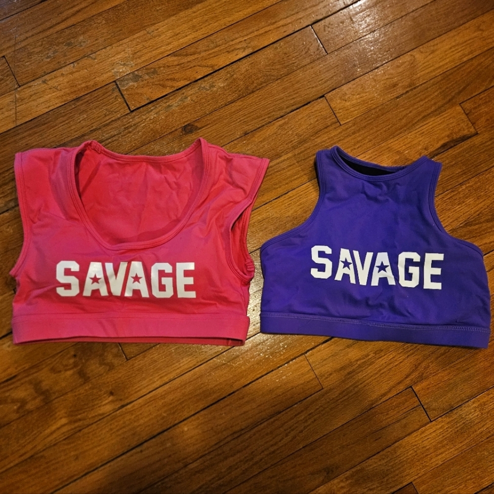 SAVAGE BARBELL vintage original style sport bra (sold together)